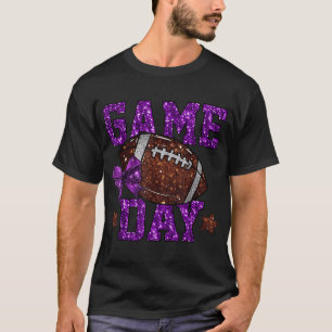 Game Day Touchdown Football Mum Girls Go Cheer T-Shirt