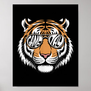 Game Day Touchdown Thanksgiving Tiger American Foo Poster