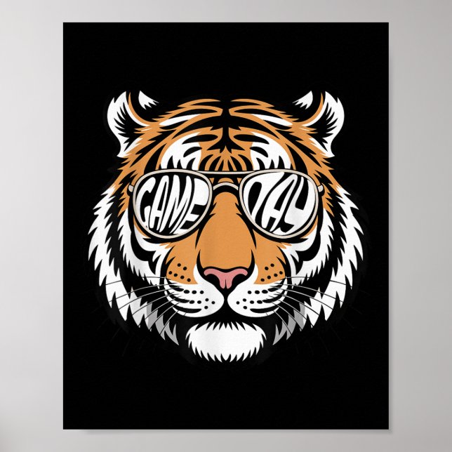 Game Day Touchdown Thanksgiving Tiger American Foo Poster (Front)