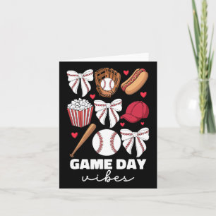 Game Day Vibes Coquette Bow Sell For Women Mum Sel Card