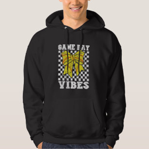 Game Day Vibes Coquette Bow Softball Mama Mum Soft Hoodie