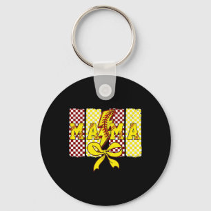 Game Day Vibes Coquette Bow Softll Mama Softll Gir Key Ring