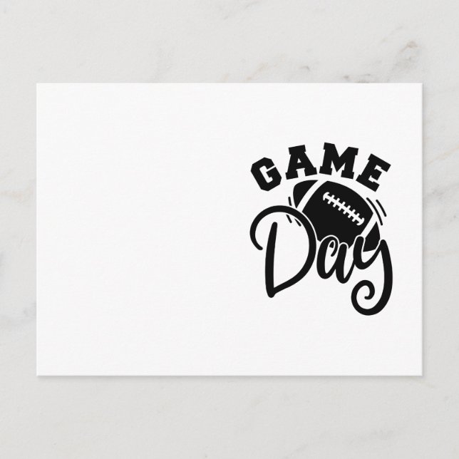 Game Day Vibes Design For Football Lovers Postcard (Front)
