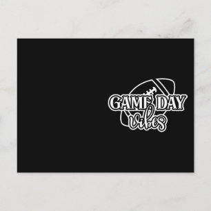 Game Day Vibes Design For Football Lovers Postcard