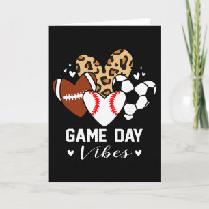 Game Day Vibes Funny Sell Soccer Footll Mum Heart Card