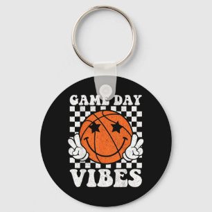 Game Day Vibes Retro Basball Lover Boys Girls Kids Key Ring