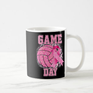 Game Day Volleyball Breast Cancer Awareness Nk Rib Coffee Mug