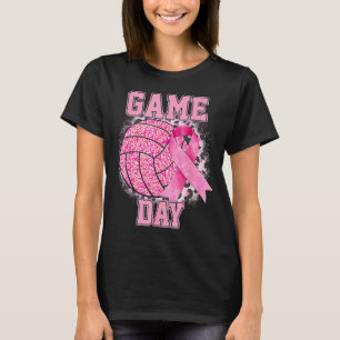 Game Day Volleyball Breast Cancer Awareness Nk Rib T-Shirt