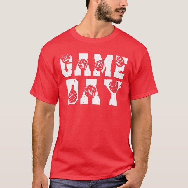 Game Day Volleyball Game Day Volleyball Fan Gifts  T-Shirt (Front)
