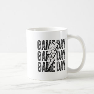 Game Day Volleyll Lightning Bolt Volleyll Mom Dad Coffee Mug