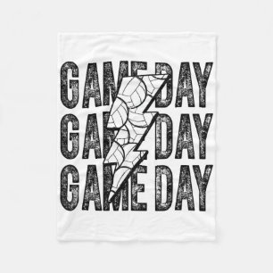 Game Day Volleyll Lightning Bolt Volleyll Mom Dad Fleece Blanket