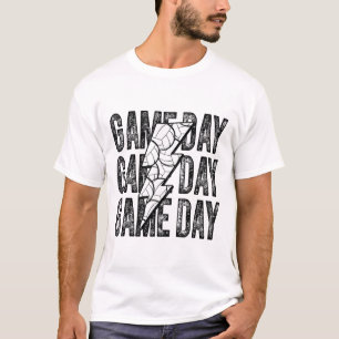 Game Day Volleyll Lightning Bolt Volleyll Mom Dad T-Shirt