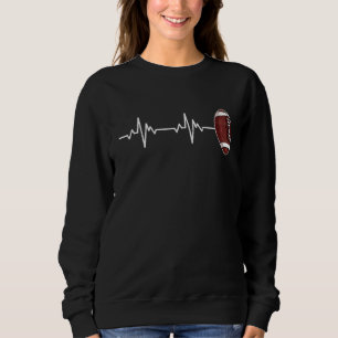 Game Day With Leopard Heart Football Mum Heartbea Sweatshirt