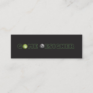 Game Designer Skinny Business Card