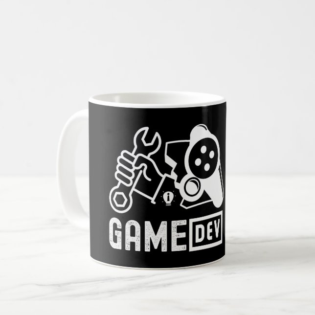 GAME DEV- GAME DEVELOPER PUN COFFEE MUG (Front Left)