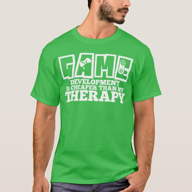 Game Developerherapy Dev Joke Gameplay Gaming retr T-Shirt (Front)