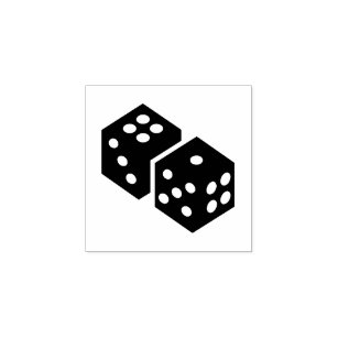 "Game Dice" Rubber Stamp