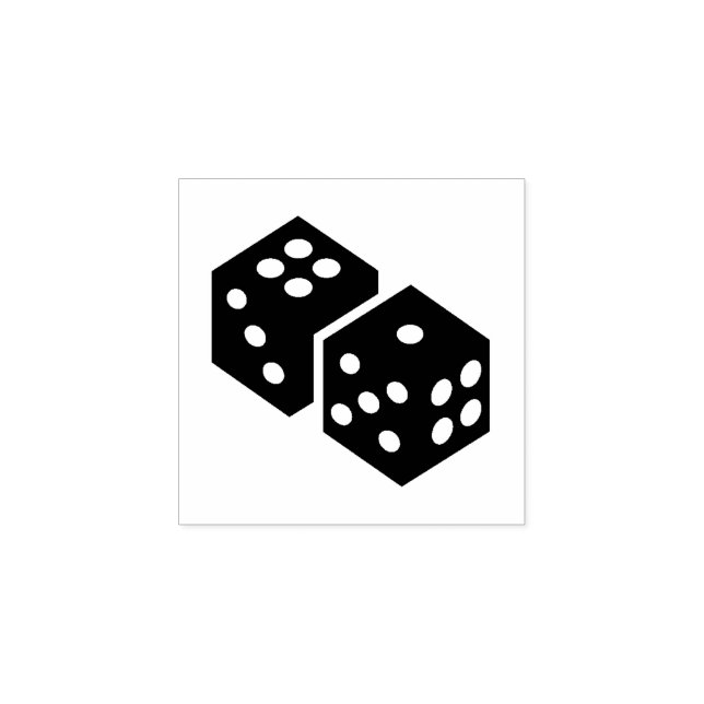 "Game Dice" Rubber Stamp (Imprint)