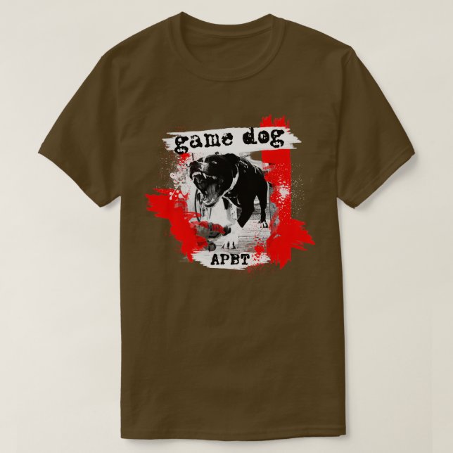 Game dog APBT American Pitbull Terrier WHITE Editi T-Shirt (Design Front)
