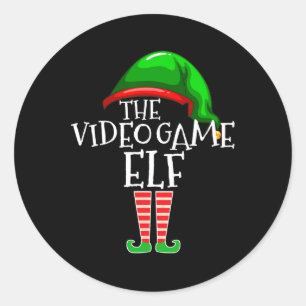 Game Elf Group Matching Family Christmas Gift Game Classic Round Sticker