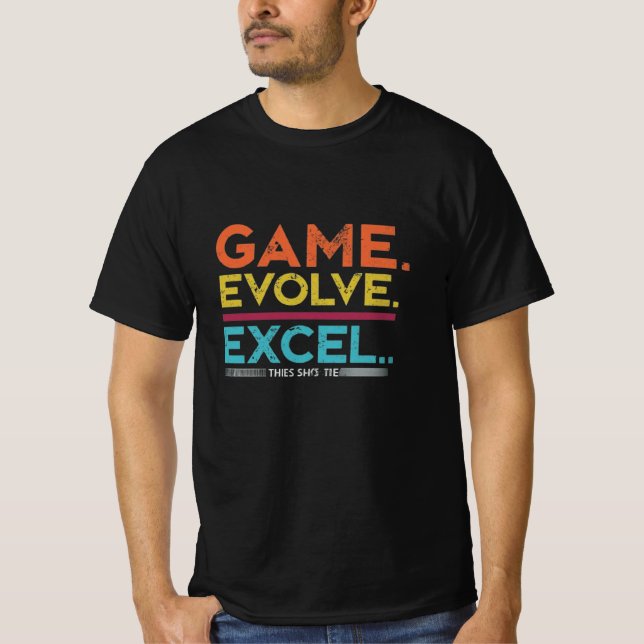 Game Evolve Excel T-Shirt (Front)