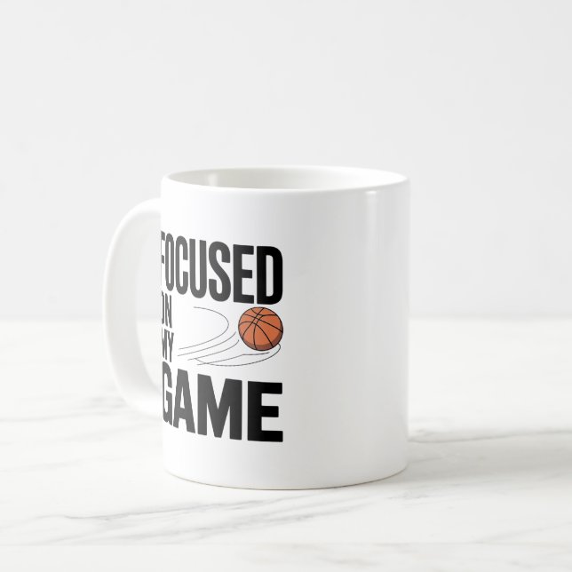 Game Face: Basketball Focused Mug (Front Left)