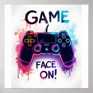 Game Face On! Controller Art- Poster