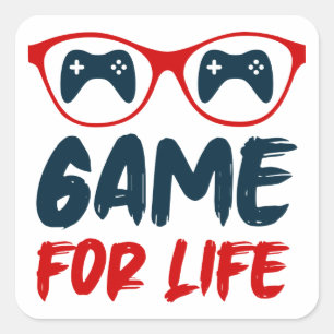 Game for life gaming square sticker