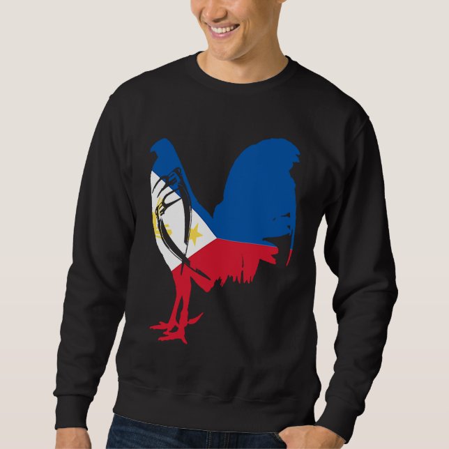 Game fowl Filipino Philippines flag gaff rooster G Sweatshirt (Front)