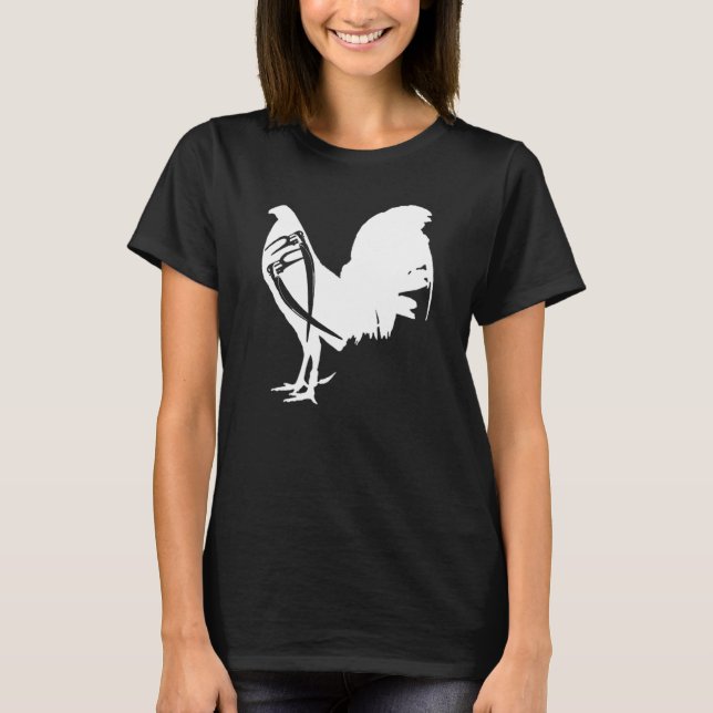 Game Fowl Gallegos Rooster Chicken White soy galle T-Shirt (Front)