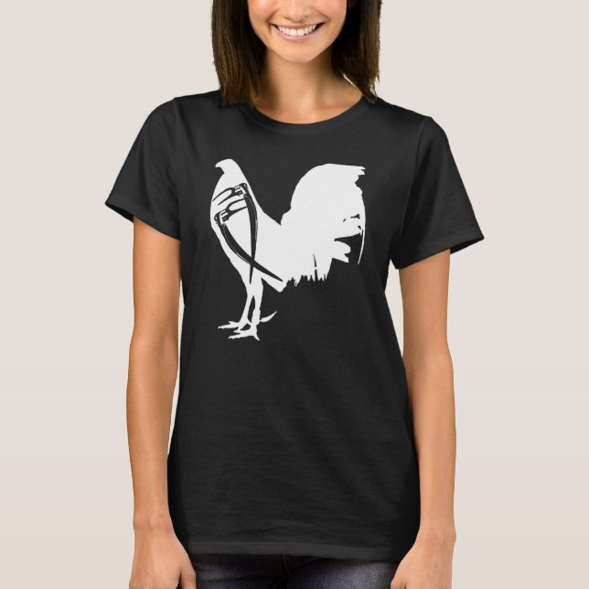 Game Fowl Gallegos Rooster Chicken White soy galle T-Shirt (Front)