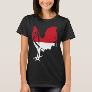 Game fowl Indonesia Indonesian flag gaff rooster G T-Shirt