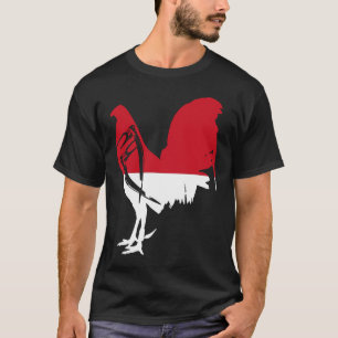 Game fowl Indonesia Indonesian flag rooster Gamef T-Shirt