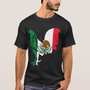 Game fowl Mexico Mexican flag gaff rooster Gamefow T-Shirt