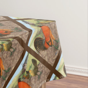 Game Fowl on the Farm Tablecloth