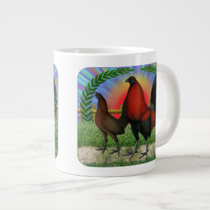 Game Fowl Wreath Large Coffee Mug