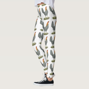 Game Hen Blue Red Leggings