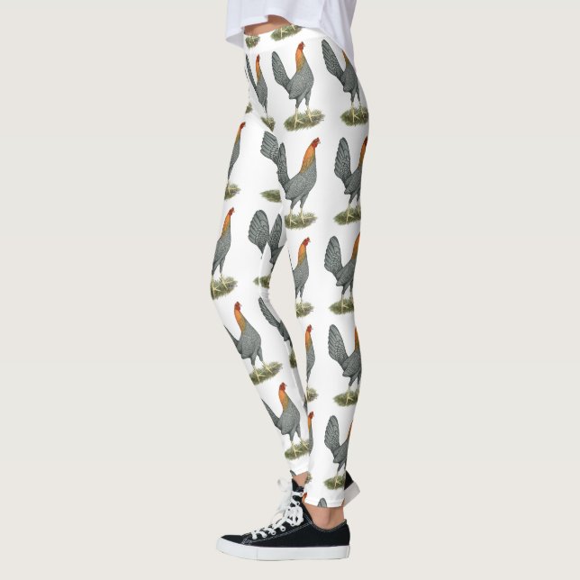 Game Hen Blue Red Leggings (Left)