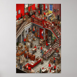 Game-inspired Office Decor: Where is the W? Poster