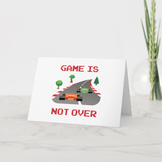 Game is not over Pixelated Video Game Card (Front)