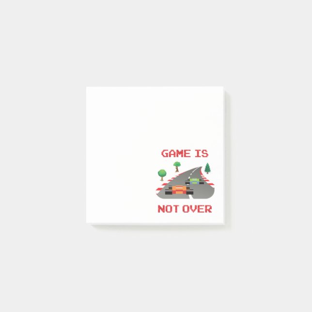 Game is not over Pixelated Video Game Post-it Notes (Front)