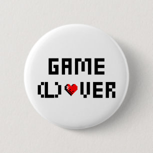 Game (L)Over 6 Cm Round Badge