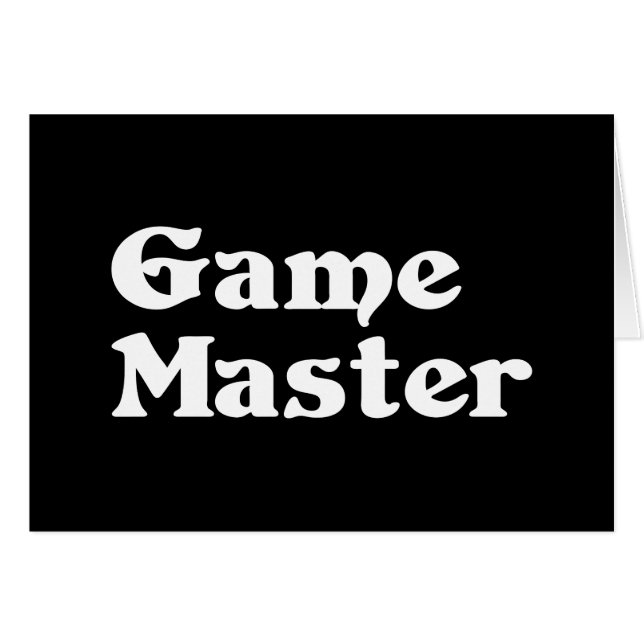 Game Master Greeting Cards (Front Horizontal)