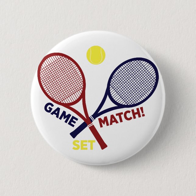 Game Match Set 6 Cm Round Badge (Front)