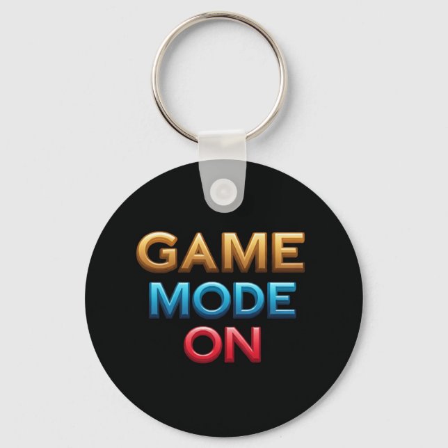Game Mode On  Key Ring (Front)