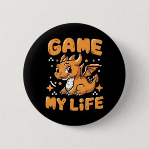 Game my life 6 cm round badge
