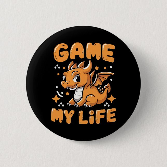 Game my life 6 cm round badge (Front)