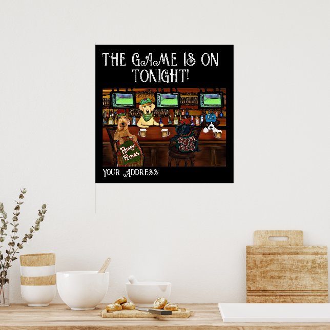 GAME NIGHT - AIREDALE & FRIENDS Poster (Kitchen)