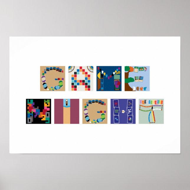 "Game Night" Board Game Alphabet Poster (Front)