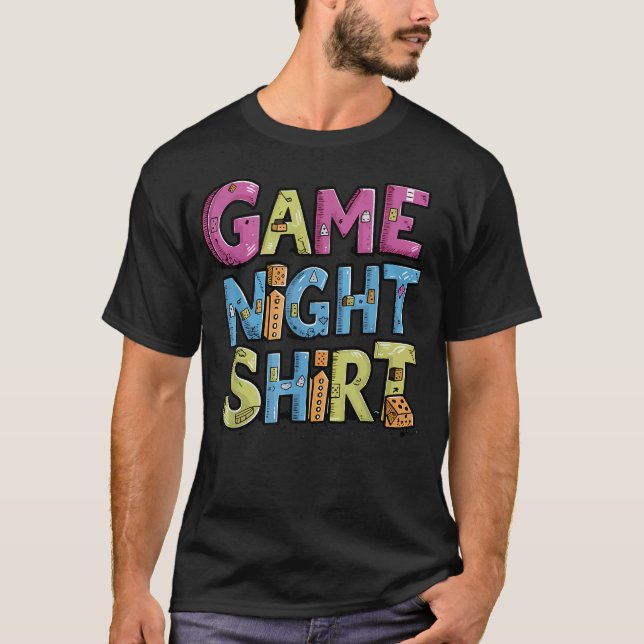 Game Night Board Game Player Tabletop Funny T-Shirt (Front)